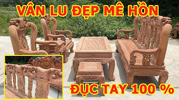 Bàn Ghế Minh Quốc Đào 🔴 Đục Tay 100% Tuyệt Đỉnh Tinh Xảo, Vân Tuyển Đẹp Mê Hồn | Đồ Gỗ Thiên Phú