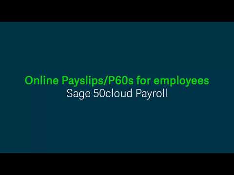 Sage 50cloud Payroll (UK) - Online Payslips/P60s for employees