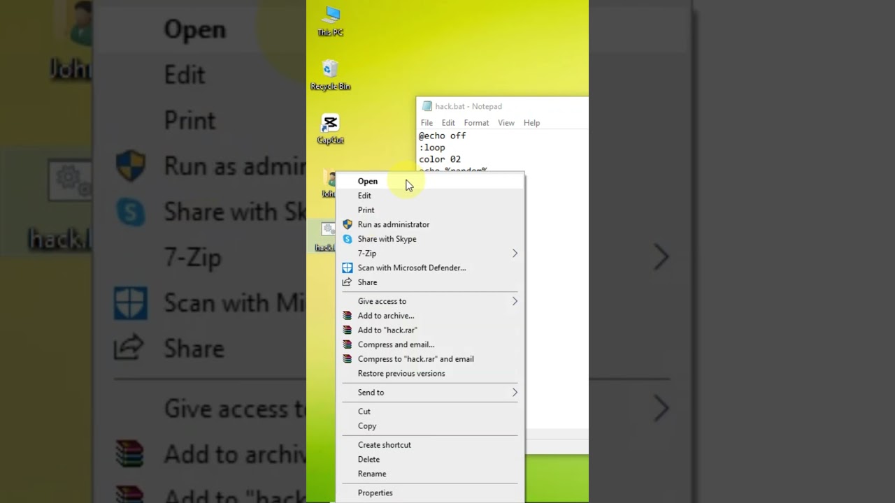 Enable hack mode using programing 