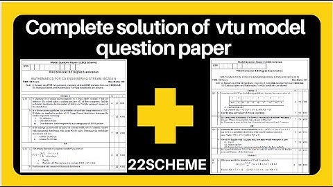 BCS301 | COMPLETE SOLUTION OF VTU MODEL QP 1 & 2 | CSE and EEE Stream on Probability Distribution