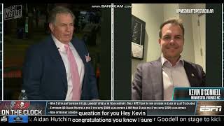 Pat Mcafee with Bill Belichick. Kevin O connell  KOC on