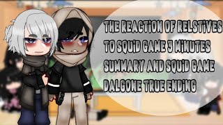 //The reaction of relatives Squid game 3 minutes summary and Squid game dalgone true ending\\\\