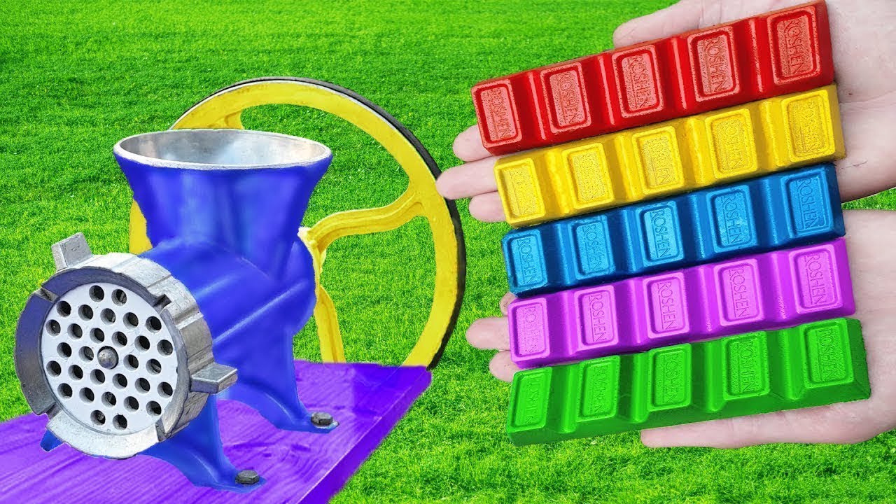 EXPERIMENT MEAT GRINDER vs COLORFUL JELLY COOL EFFECT | BUBBLE GUM vs Meat Grinder