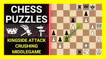 Chess Puzzles to Practice. Themes: Kingside attack, Crushing, Middlegame. Learn Chess
