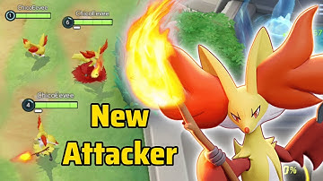 NEW POKEMON DELPHOX ATTACKER PRE-RELEASE GAMEPLAY Pokémon UNITE