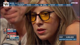HUGE Decision for Kristen Foxen on Day 6 of the WSOP Main Event with ACE-KING! screenshot 5