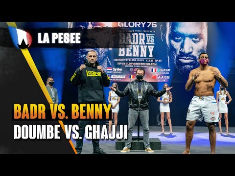 Badr Hari vs. Benny Adegbuyi - LA PESÉE & ULTIME FACE À FACE | GLORY WEIGH-INS