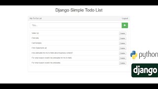 Django Simple Todo List