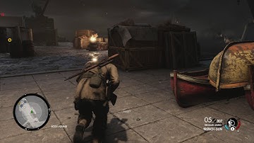 Sniper Elite 4 - Lorino Dockyard: Mysterious Shipments: Destroy The Harbor Air Defenses Gun PS4