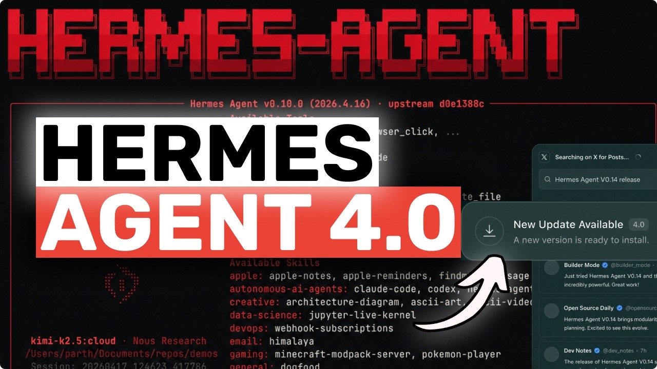 Hermes Agent 4.0 (CRAZY Foundation Release): This UPDATE IS AWESOME!