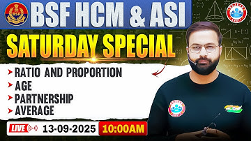 BSF HCM Maths Class | BSF Maths Marathon Class | BSF ASI Maths By Deepak Bhati Sir