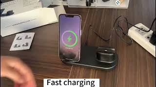 Desktop Charger Stand Earbuds Charger Travel wireless charger 3 IN 1