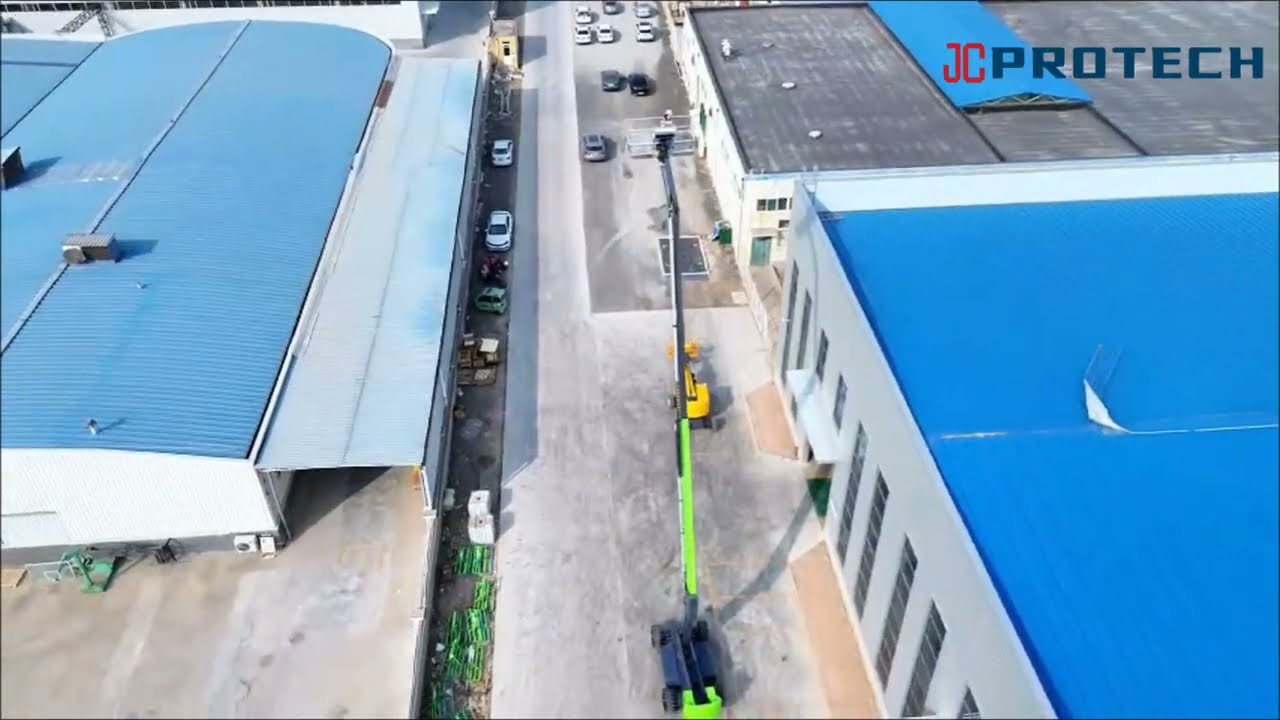 JCPROTECH 24M J24Li Lithium Battery Telescopic Boom Lift ECO Aerial Work Platform Lifting Table