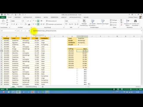 Video: Wie extrahiert man Daten aus Excel anhand von Kriterien?