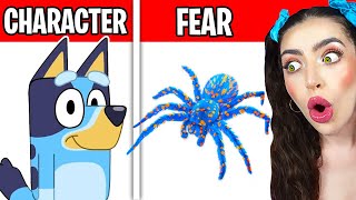 ALL BLUEY CHARACTERS BIGGEST FEARS + FAVORITE THINGS!? (CURSED BLUEY \& BINGO IN REAL LIFE!)