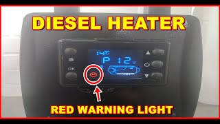 RED WARNING LIGHT ERROR CODE Diesel Heater Chinese Camper Van Heating Control Panel life fix broke