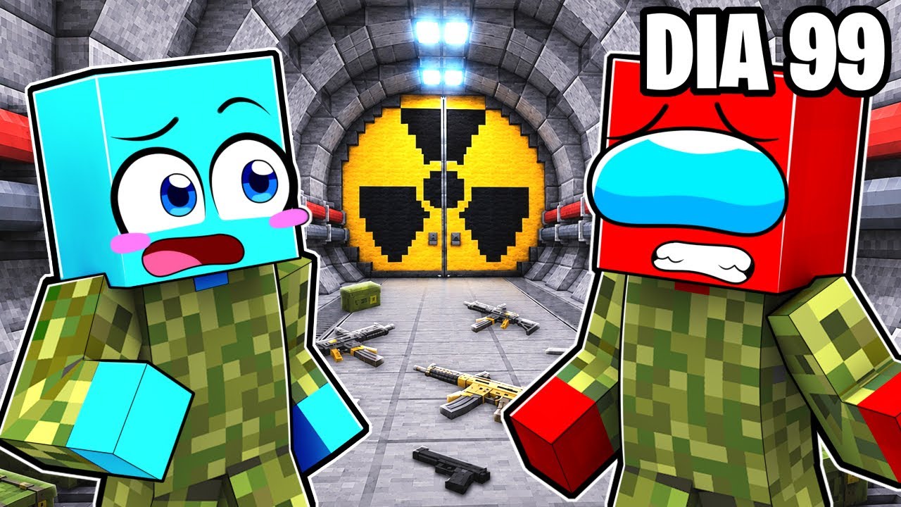Sobreviviendo 100 DÍAS en Un BUNKER NUCLEAR en Minecraft!