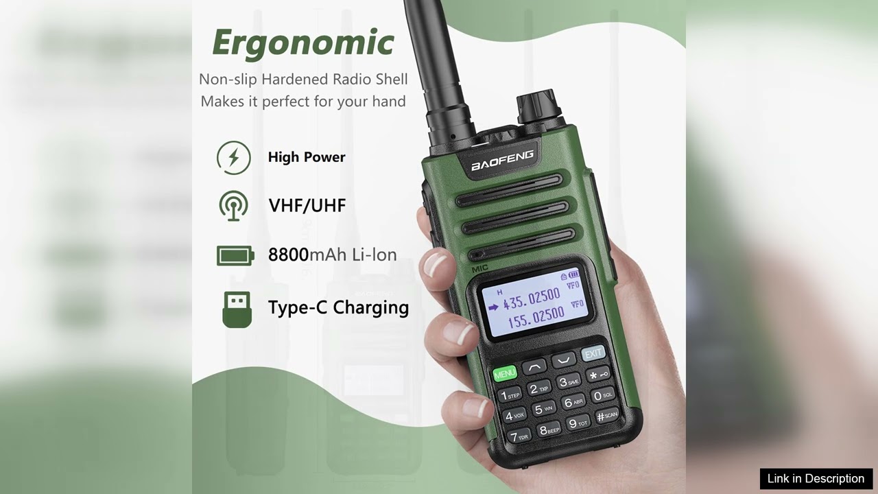 Baofeng M-13 Pro VHF UHF Air Band Walkie Talkie Wireless Copy Frequency Review