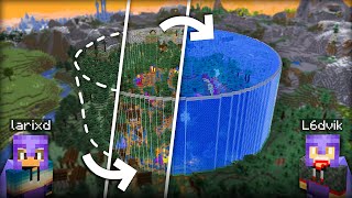 We Transformed The Overworld Into The Ocean in Survival Minecraft