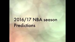 2016/17 NBA season predictions