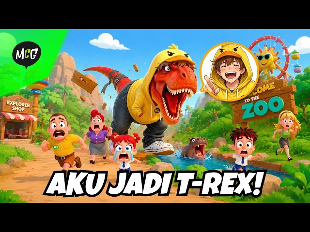 Mister Cempreng Berubah Jadi T-Rex dan Prank di Kebun Binatang!