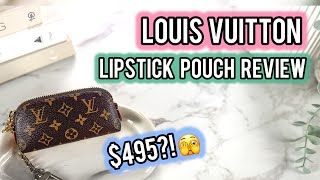 WHY I DONT RECOMMEND IT👀: Reviewing the LV Lipstick Pouch (what fits, pros and cons and more!)🤎