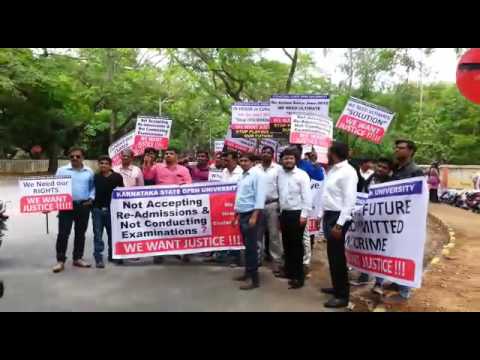 KSOU PROTEST FOR STUDENTS EXAMS