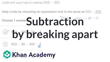Subtraction by breaking apart
