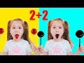 2+2 egal cu acadea neagră | Calculează și gustă | Bianca Kids Show