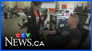 Strathcona Firefighters Association celebrates 50th anniversary with blood drive