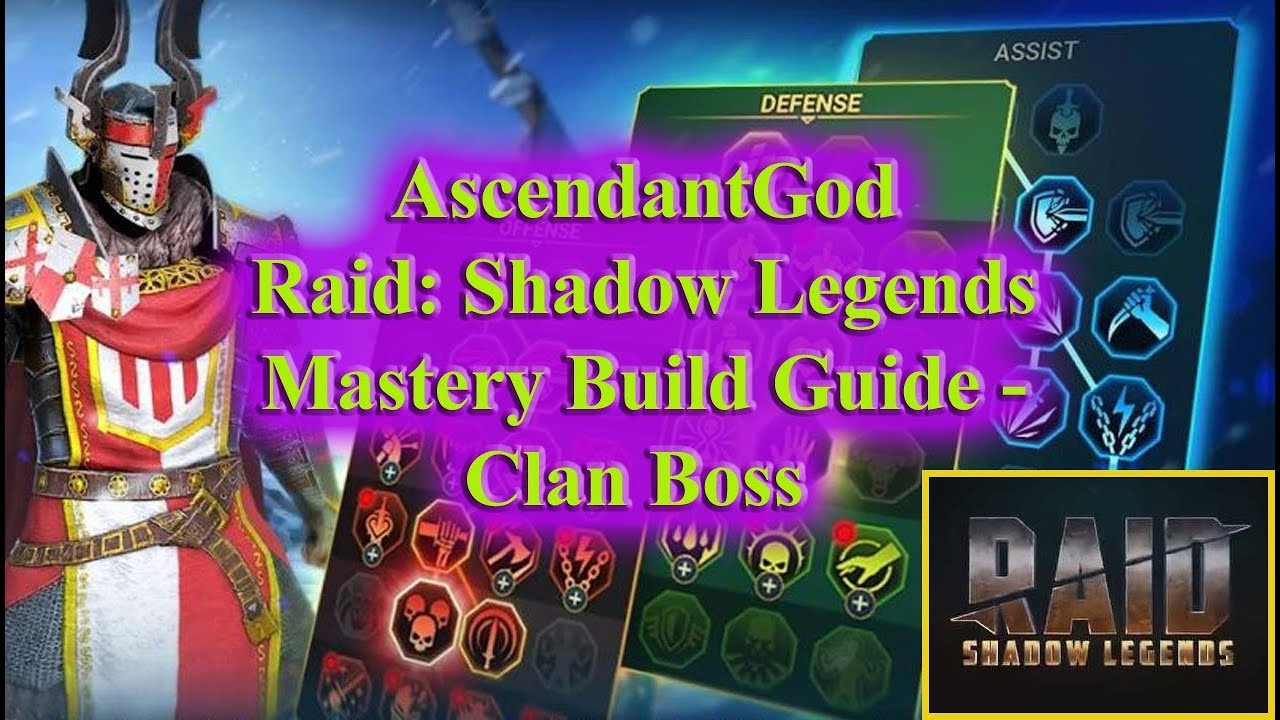 Raid: Shadow Legends - Clan Boss Masteries Build Guide by AscendantGod