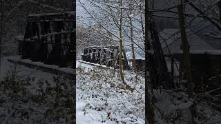 #walking on an #abandoned #railroad #bridge #abandonedplaces #winter #snow #hidden #places #explore
