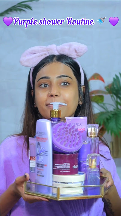 purple shower Routine🚿💜  #shorts #ytshorts #youtubeshorts #trending #viral #youtube #trend #skincare