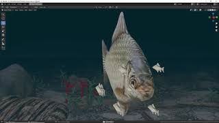 Modéliser un poisson avec blender نموذج سمكة