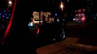 Quick clip of PPD Homeland security mobile command unit taking up