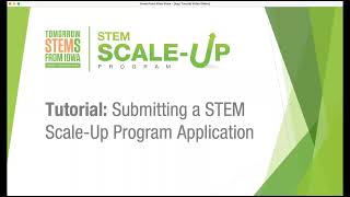 2022-23 STEM Scale-Up Application Tutorial