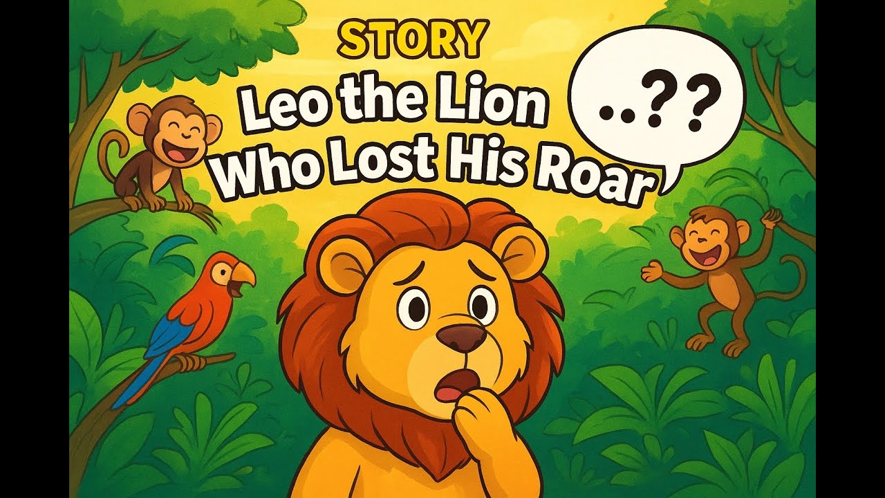 Leo the Lion Who Lost His Roar 🦁 | Kindness & Courage Jungle Story for ...