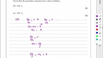 IAL, Edexcel, Jun 2022, P2, Q6, Sequences and Series, Geometric, Sum to Infinity, Pure, WMA12/01