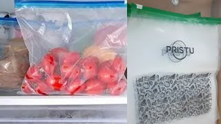Storage bags for fruits and vegetables | Zip lock food storage bag |#viral #viralvideo #storage