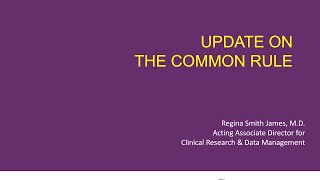 Common Rule Update Common Rule Update