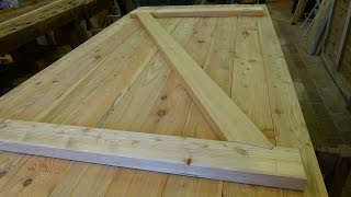 Brettertüre mit Versatz selber herstellen, Building a batten wood door with step joint