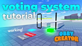 How to make a VOTING SYSTEM in Obby Creator!