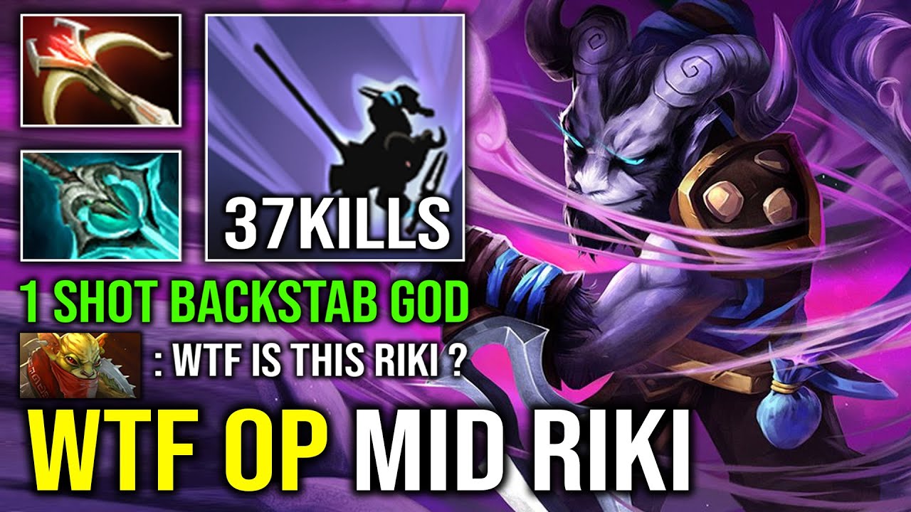 WTF IMBA MID RIKI 1 Shot Backstab Max Crit Multiplier Instant Delete Support Hero Dota 2