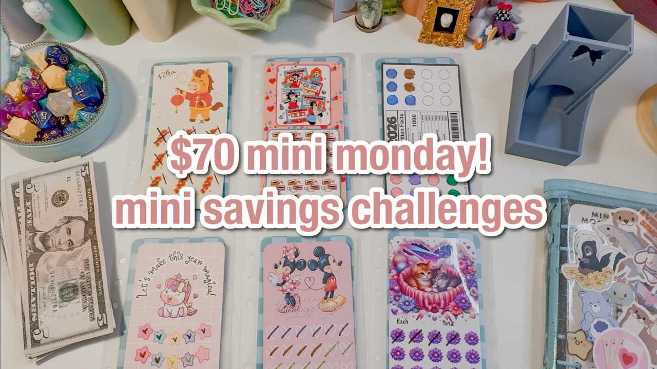 saving with mini challenge | $70 monday minis saving for home and 4 month buffer