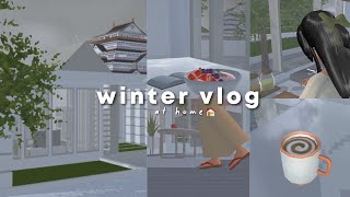 a day in my life☕️ | winter vlog🌨  // sakura school simulator