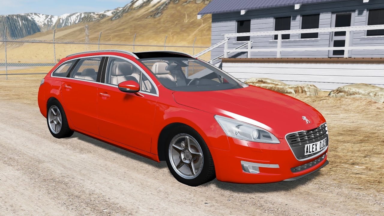 BeamNG.drive - Peugeot 508 SW 1.6 HDi 2011 - Car Show Test Drive Crash . 4K 60fps.