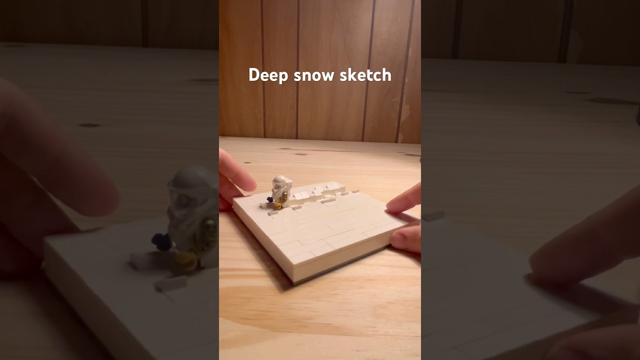 Deep snow tutorial. Planning for bigger project #lego #moc #space #arctic #landscape #planet #snow — Wiran_Katts YouTube video