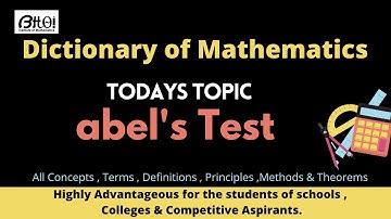 Dictionary of Mathematics | Abel