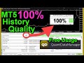 Backtest mt5 eas with 100 modelling quality  quant data manager free tool