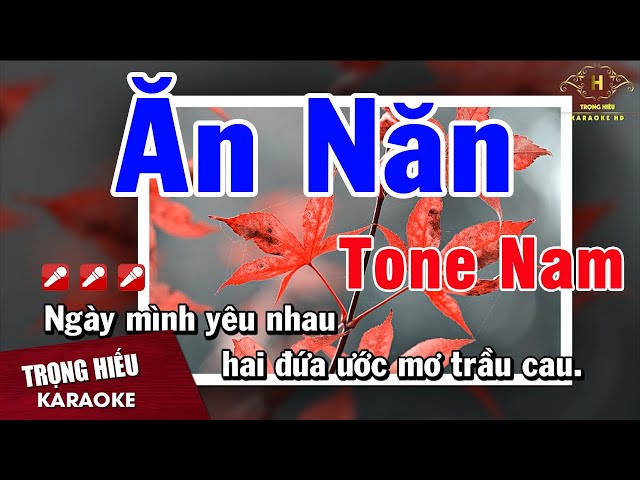 Karaoke Ăn Năn Tone Nam Nhạc Sống | Trọng Hiếu class=